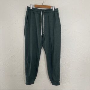 Vuori Performance Joggers. Heathered Green colorway